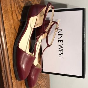 Nine West T strap flats